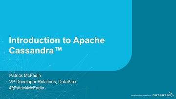 Introduction to Apache Cassandra™ + What’s New in 4.0 by Patrick McFadin | DataStax Presents