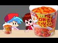 Big Food VS Small Food Challenge 대왕 음식 챌린지 프라이데이 나이트 펑킨 먹방 l animation mukbang