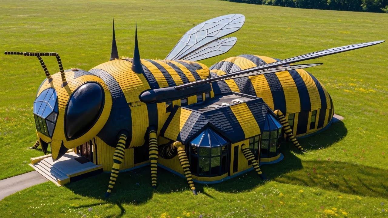 Bee-Shaped Mega Mansion Build | Unique Luxury Architecture