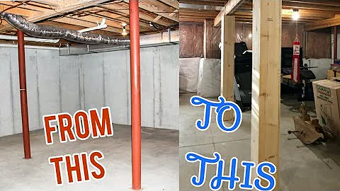 Easy method to cover up basement beams