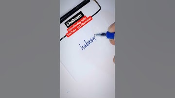 shabnam name signature ⭐ comment your name #style #handwriting #shabnam #logo
