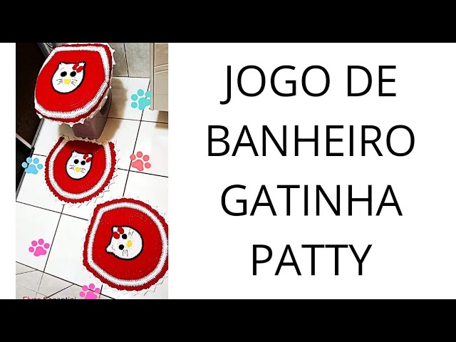 GATINHA MANHOSA/JOGO DE BANHEIRO  Gatinha manhosa, Jogos de banheiro,  Artesanato de banheiro