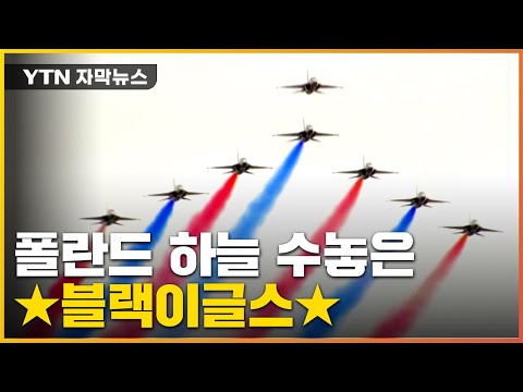 [자막뉴스] 폴란드 상공에 뜬 블랙이글스 ★화려한 비행★ / YTN