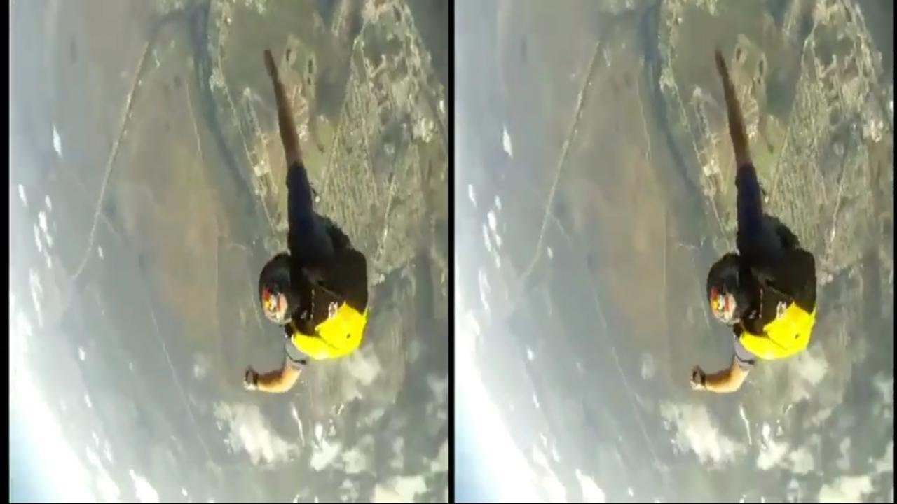 VR Video Skydiving Google Cardboard Side by Side - YouTube