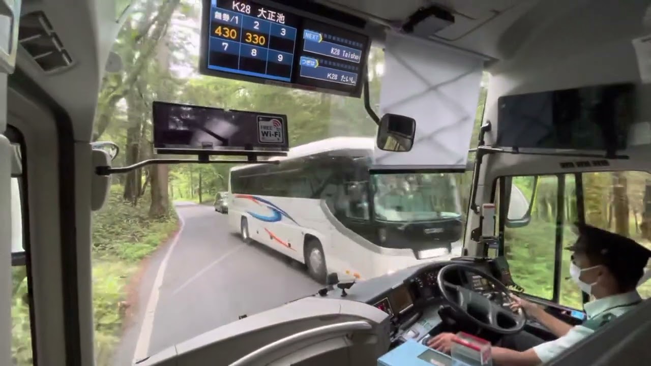 【前面展望】濃飛バス　上高地BT→釜トンネル