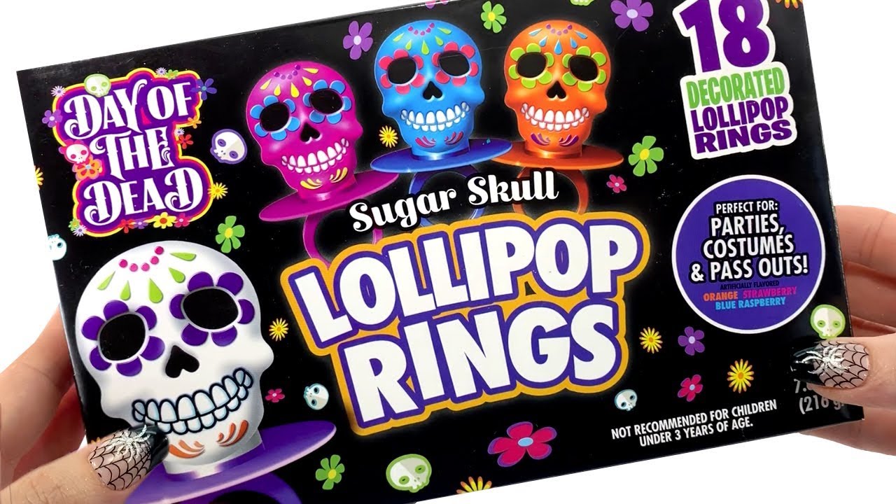 SUGAR SKULL RING POPS UNWRAPPING YouTube