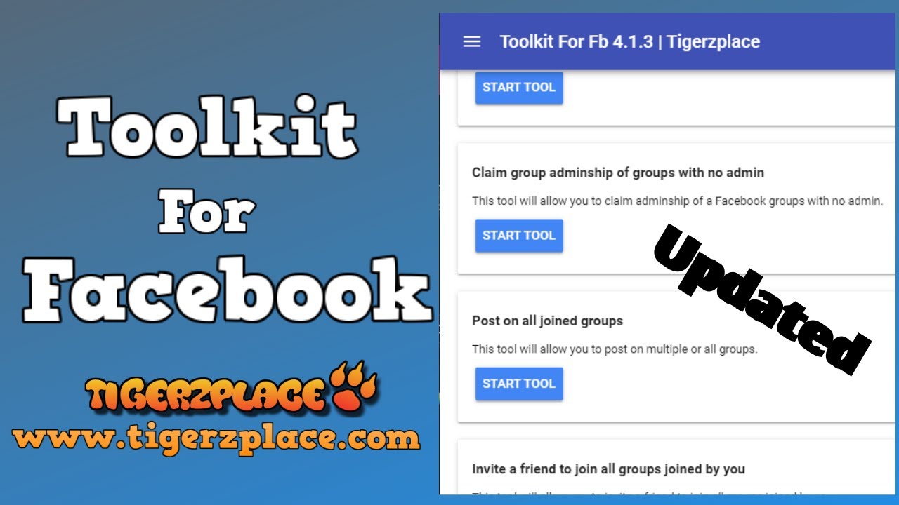 Toolkit For Facebook 4 1 3 W Android Version By Tigerzplace Youtube