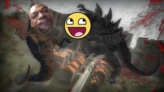 Zilla vs gorosaurus with funny sound