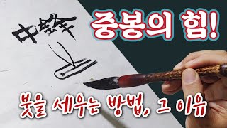 ※ 서예의 기본 ※  붓을 제대로 세우면 글자에 혼이 실린다! (중봉)