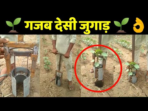 गजब जुगाड़ | Plants Transplanter | Desi Jugaad | 🌱🌱👌 #shorts