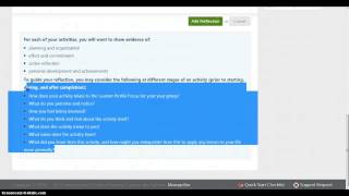 Adding Reflection in ManageBac