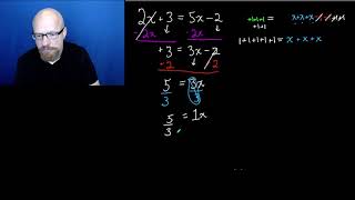 Intro to equations with variables on both sides (ASL)