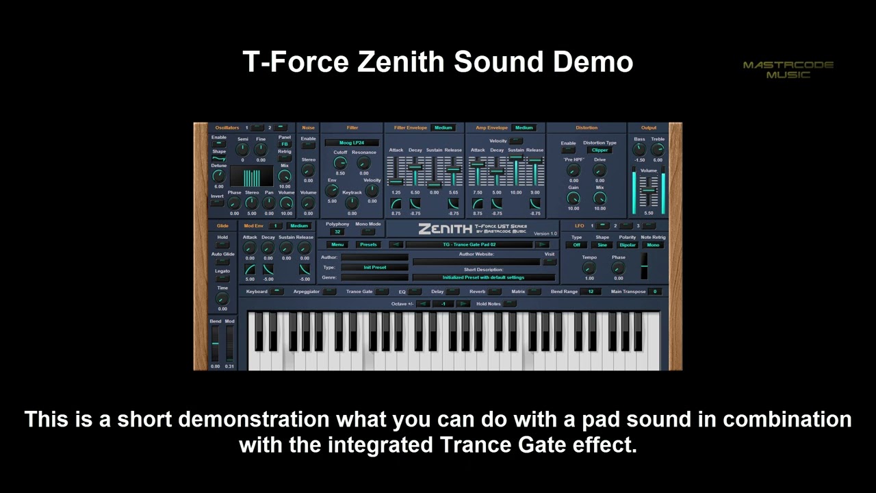 T Force Zenith Sound Demo Trance Gate