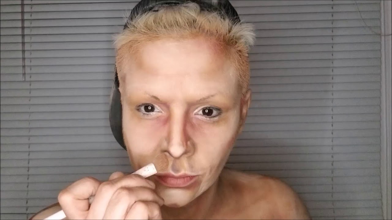 Illustrative Drag King Makeup in 1 minute