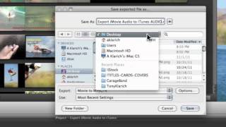 How to EXPORT / SHARE iMovie Audio to iTunes...iMovie 11 Tutorial Tricks