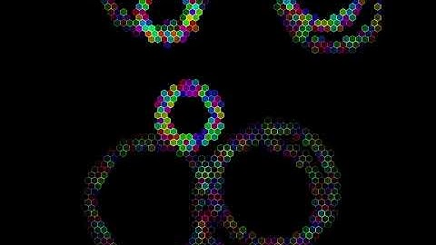 hexagon waves. Draw by openFrameworks