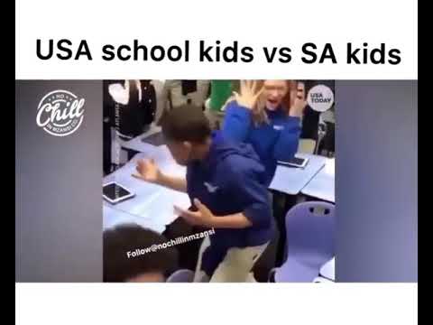 S.a school kids vs american school kids