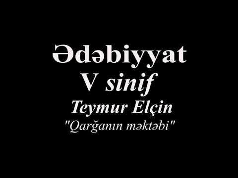 Edebiyyat 5 Teymur Elçin Qarqanın mektebi