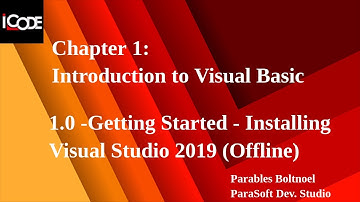 1.0 - Getting started with Visual basic - Installing Visual Studio 2019(Offline Installation)-Part 1