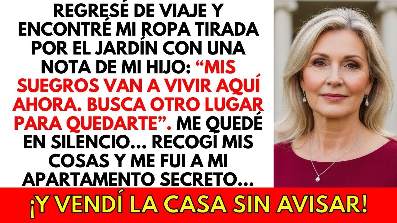 Regresé de mi viaje y encontré mi ropa en el jardín con una nota   Mis suegros vivirán aquí ahor