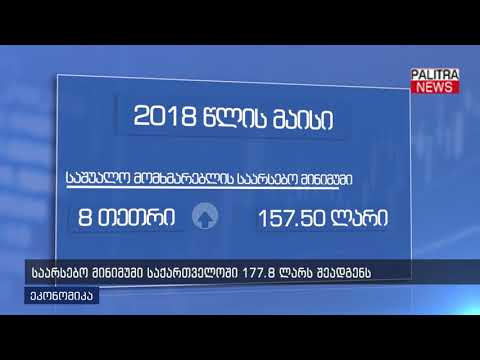 საარსებო მინიმუმი საქართველოში 177.8 ლარს შეადგენს