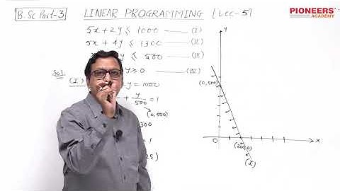 Lecture 05 Linear Programming for B.Sc. Part 3rd by Dr Navneet Gupta Sir, Pioneers Academy, Kota