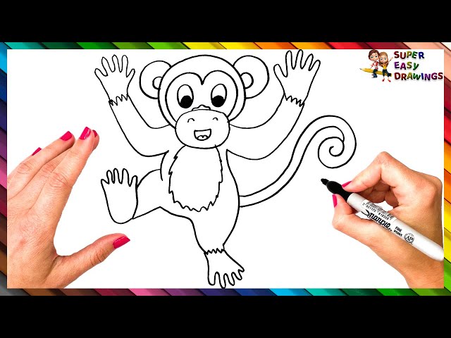 Top 188+ monkey drawing easy super hot