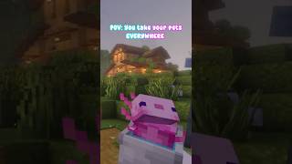 POV: You take your pets EVERYWHERE  #minecraft #minecraftshorts #shorts