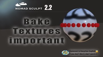 Nomad Sculpt - Bake Textures - baking - important - UV - one single mesh (V2.2-27.3.2025) Tutorial