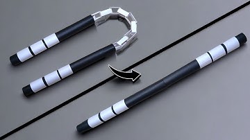 How To Make Origami Hidden Nunchaku | 2 In 1 Origami Ninja Weapon |