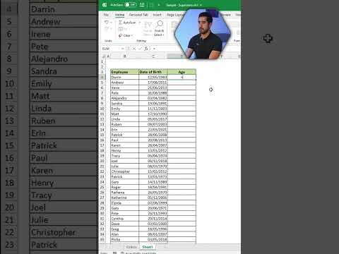 EXCEL Calculate Age