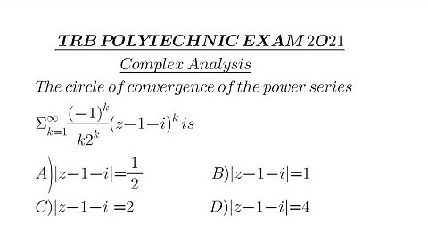 Circle of convergence | Power series | Radius of Convergence | Complex Analysis | Polytechnic exam