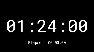 84 Minutes Countdown Timer Clock With Elapse Time and Loud Alarm In The End (HD - 1080p)