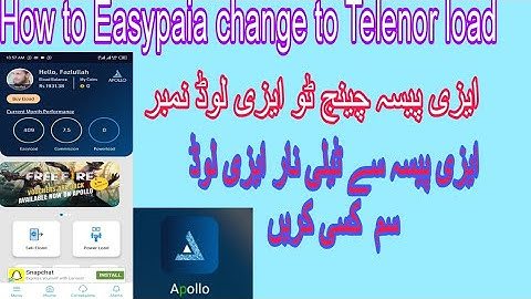 HOW TO recharge telenor easyload retailer balance//Easypaia//apollo App load//Fazlullah skills Volgs