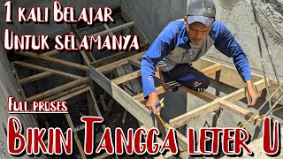 THIS IS WHAT IT LOOKS LIKE‼️HOW TO MAKE U-LETER CONCRETE STAIRS EFFECTIVE & STURDY