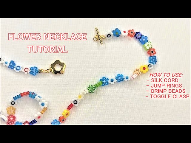 How to Create Flower Necklace with Silk Thread 