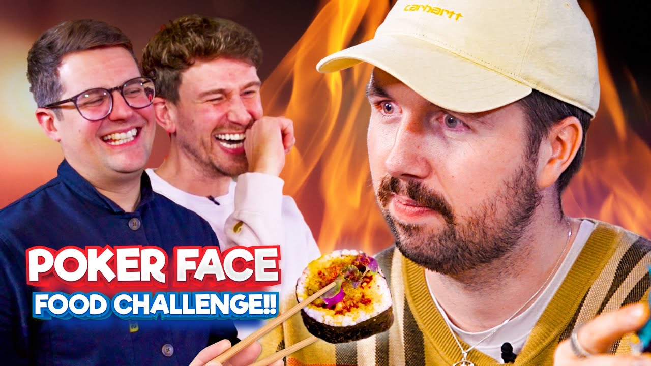 POKER FACE Food Challenge ft. CALLUX   VERY Spicy Sushi!!