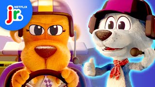 Best Dog Car Races!  Go, Dog. Go! | Netflix Jr