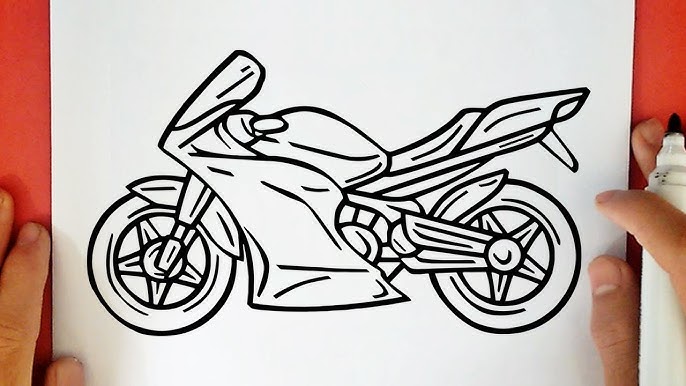 desenho de moto para desenhar no tédio