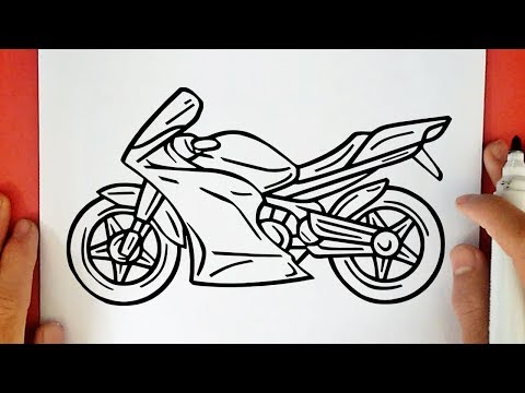 Como desenhar MOTO ESPORTIVA ESTILIZADA - passo a passo #450 