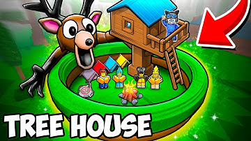 I Built THE TREE HOUSE BASE in 99 Nights in the Forest! (Roblox)