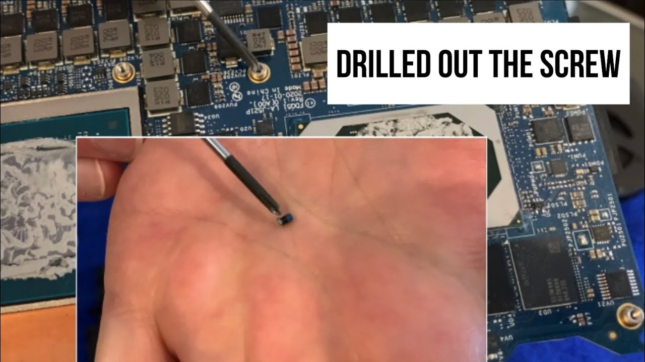 Alienware M15 R3 i7 10875H RTX 2070 Super #repaste #drilling a screw ...