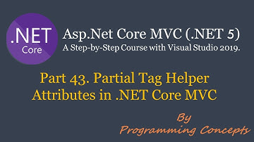 Part 43. Partial View Tag Helper Attributes in .NET Core MVC | ASPNETCOREMVC.