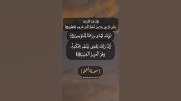 سورة النمل الآية ٧٦ الى ٨٠ بصوت الشيخ محمد صديق المنشاوي