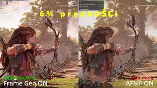 Horizon: Forbidden West - DLSS 3.0 Frame Generation (GeForce) vs AFMF (Radeon)