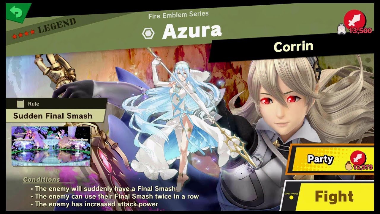 How to beat legendary spirit "Azura" in story mode (Hard) - Super Smash Bros Ultimate