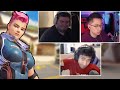 Cyx destroys 3 twitch streamers w/ reactions (Overwatch)