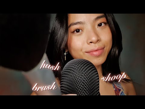 ASMR Close Up Face Brushing & Shh Sounds To Make You Sleepy 💤