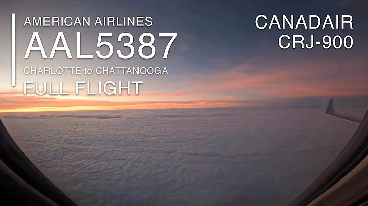FULL FLIGHT [4K]: Charlotte to Chattanooga  | American Airlines AA5387 - CRJ-900 - CLT to CHA