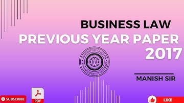BUSINESS LAW I PREVIOUS YEAR PAPER SOLVED 2017 I SEMESTER I I CALCUTTA UNIVERSITY I IMPORTANT MCQ I